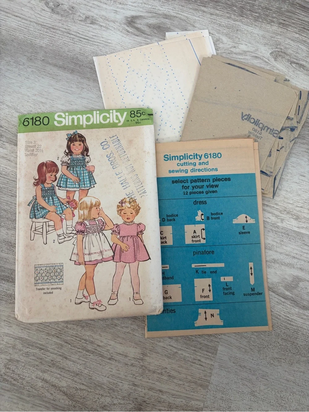 1970s Children’s Clothing Toddler 3 Sewing Patterns Simplicity 9947 And 6180